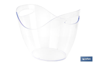 Cofan – Cubitera Transparente de 8 Litros | Ideal para Botellas, Hielo y Bebidas Frías | Uso en Fiestas, Eventos y Hostelería